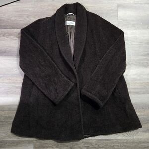 MAX MARA Italy Alpaca Wool Brown Coat Sz M / L (US 8)